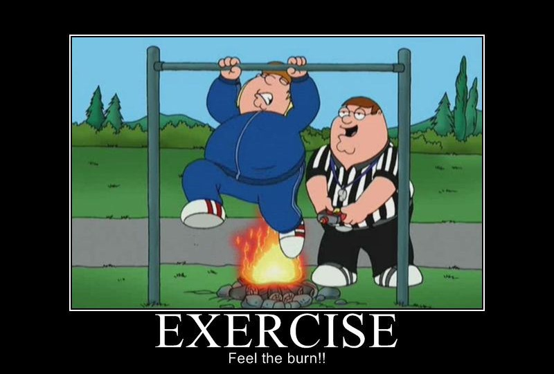 feel the burn family guy meme