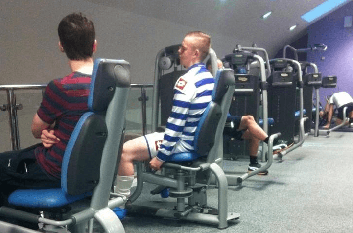 full football kit in gym