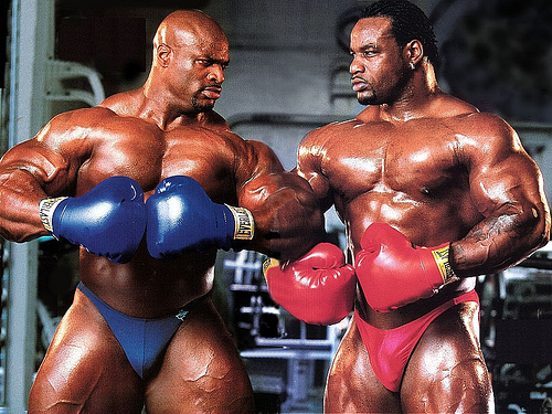 bodybuilders boxing