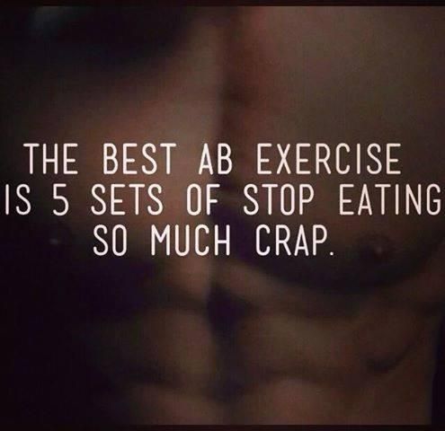 the best ab exercise is 5 steps of stop eating so much crap