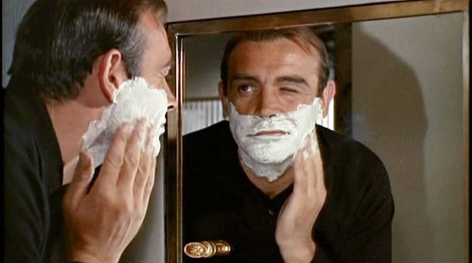 james bond sean connery shave