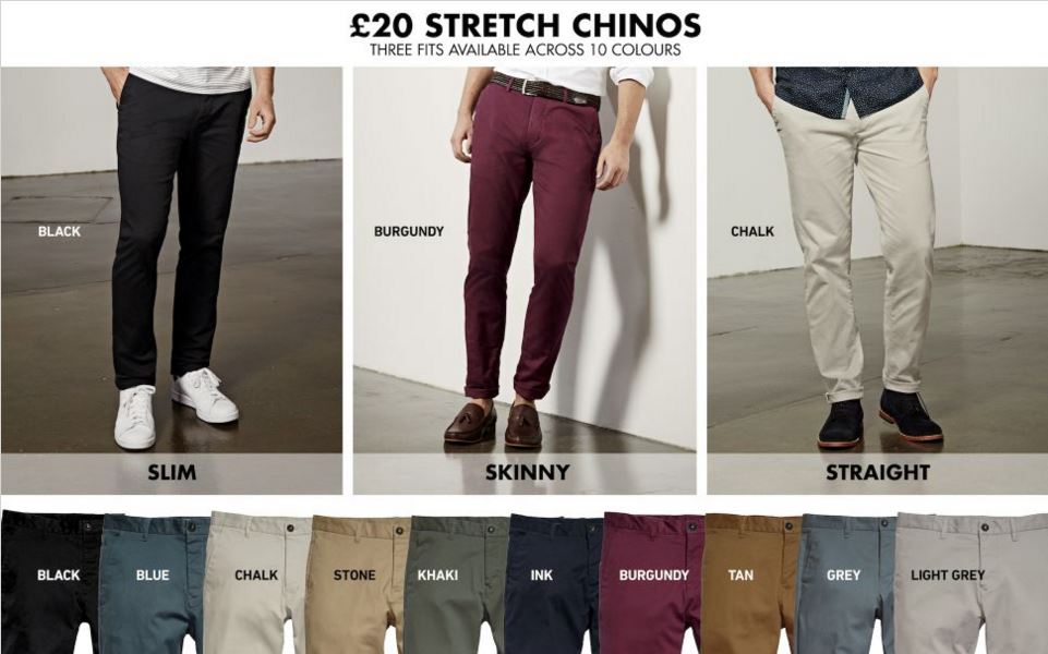 next stretch fit chinos