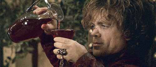 tyrion drinking wine gif