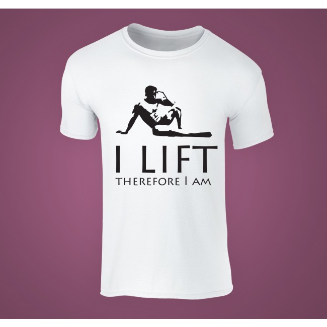 I lift therefore i am t-shirt