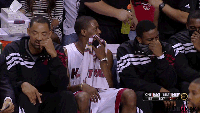 Miami Heat Bench Fart reaction gif