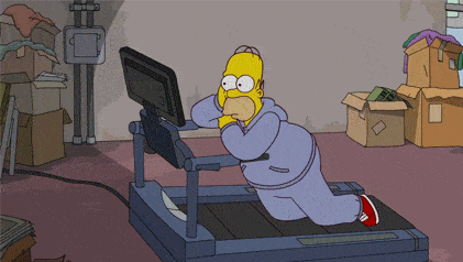 homer simpson lazy treadmill