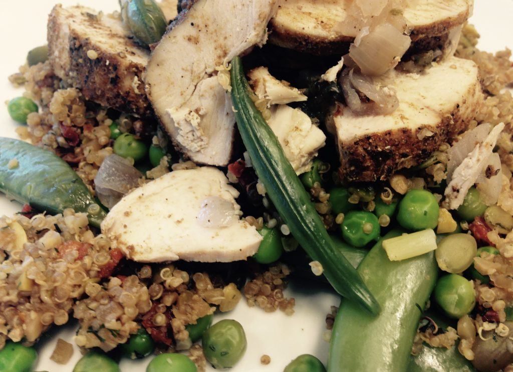 Musclefood Persian lime chicken with quinoa and minted peas