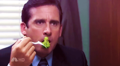 michael scott broccoli gif