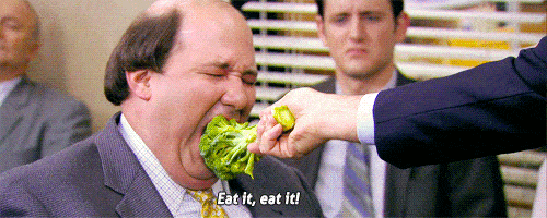 kevin office broccoli gif