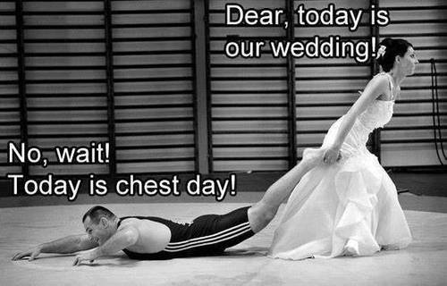 but it's chest day meme